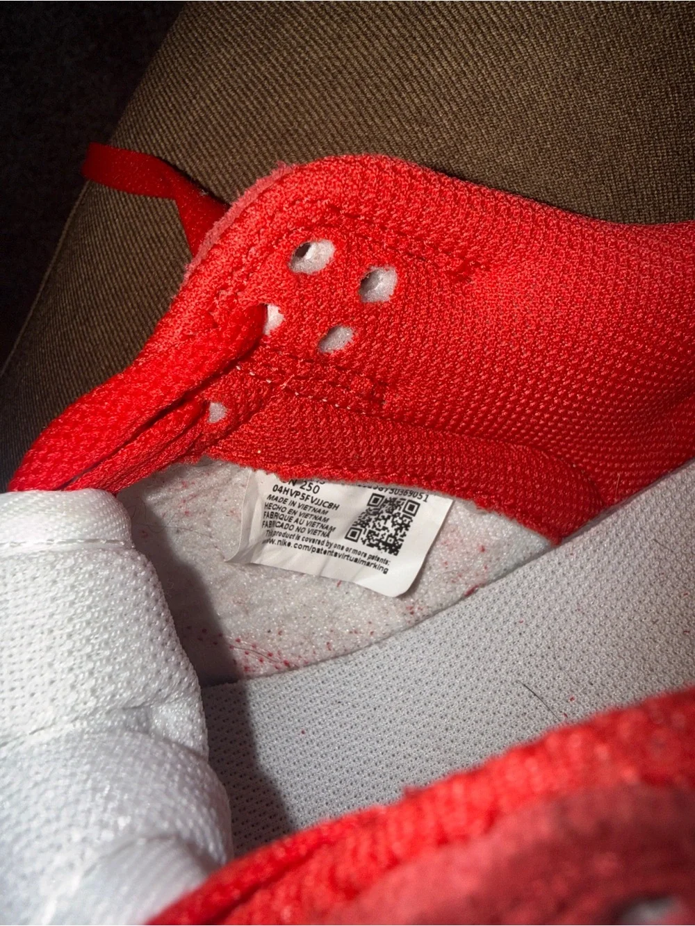 Nike Dunk Low Disrupt 2 Red White Suede Sneakers Women’s Size 8